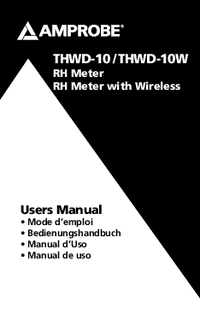 Thumbnail of document Manual - THWD-10 Relative Humidity and Temperature Meter
